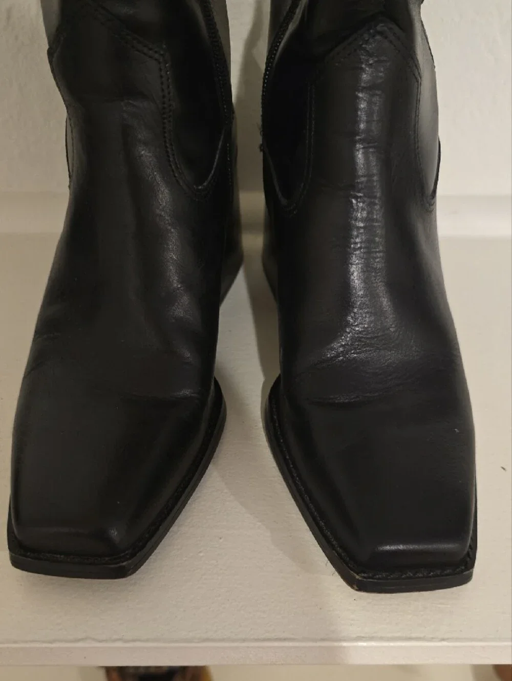 Vince Camuto Black Knee Leather Boots